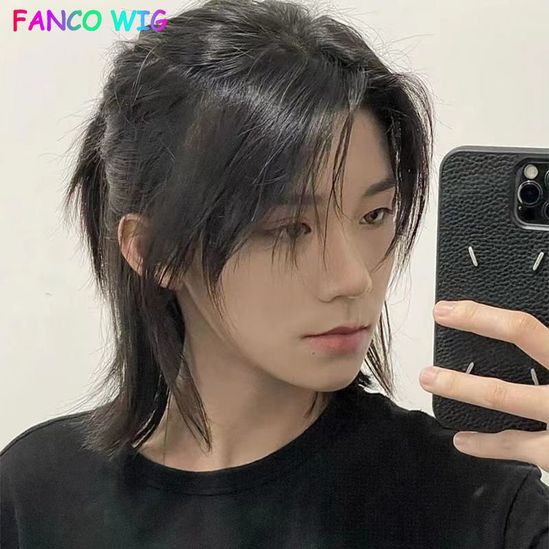 Y25 [Japanese Wig] Human Hair Washable Wolftail Fake Head Male Kimura ...