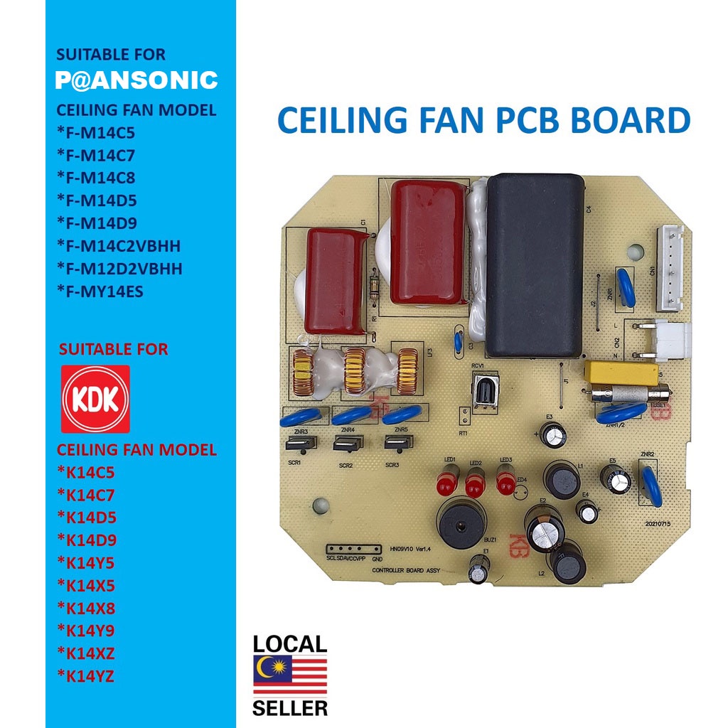 Compatible For PANA-SONIC KDK Ceiling Fan PCB Board HN09V10