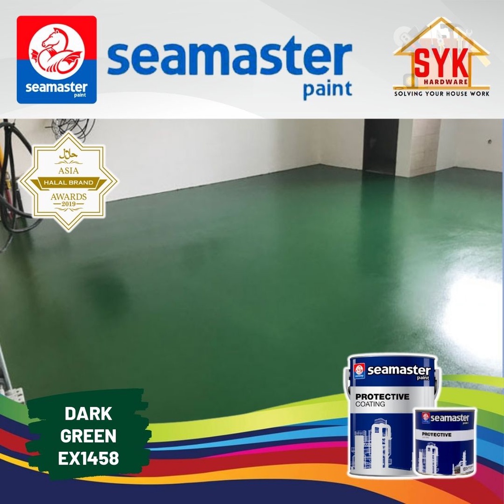 SYK Epoxy Floor Paint 1Liter/5Liter Epolux (2 in 1 Paint+Hardener) Floor Coating Floor Paint