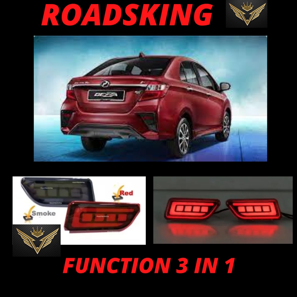 PERODUA BEZZA 2019 2020 2021 2022 REAR BUMPER REFLECTOR WITH RUNNINH ...