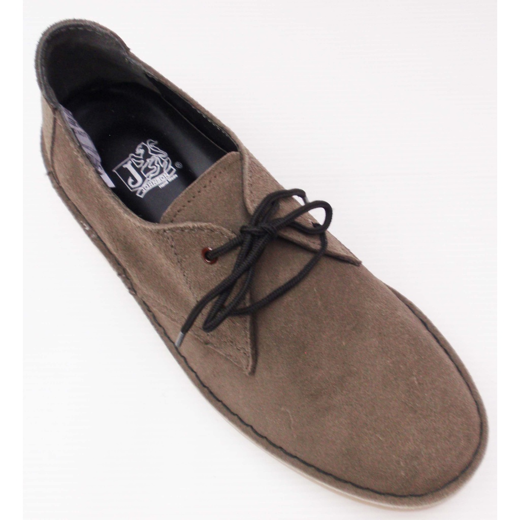 Johnson Suede Leather Shoe Low Cut No 877 (Grey) Shopee Malaysia