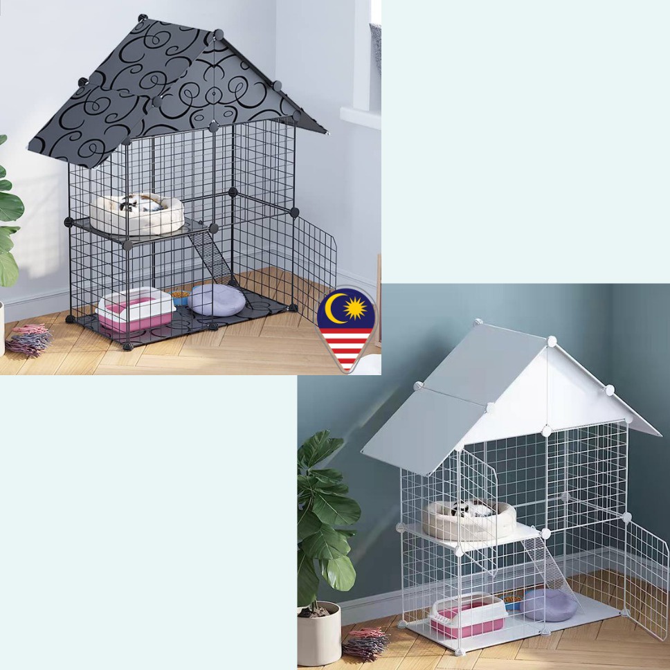 PLAIN 4C DIY Pet Cage Cat Iron Metal Fence Sangkar Kuching Shopee