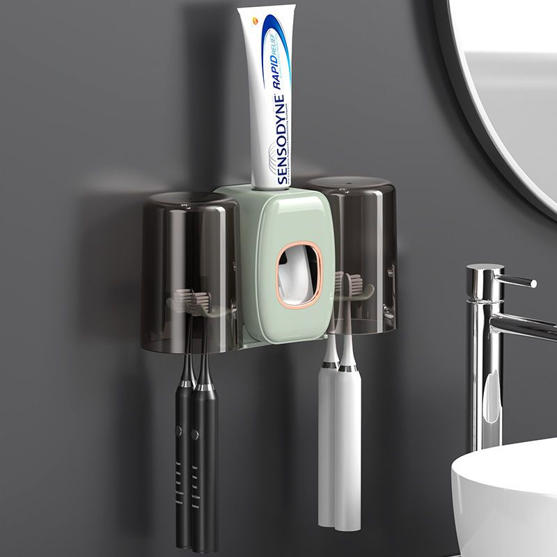Disinfect Toothbrush Holder Toilet Wall Mounted Perforated Tooth Cup Gargle Cup Set Multi