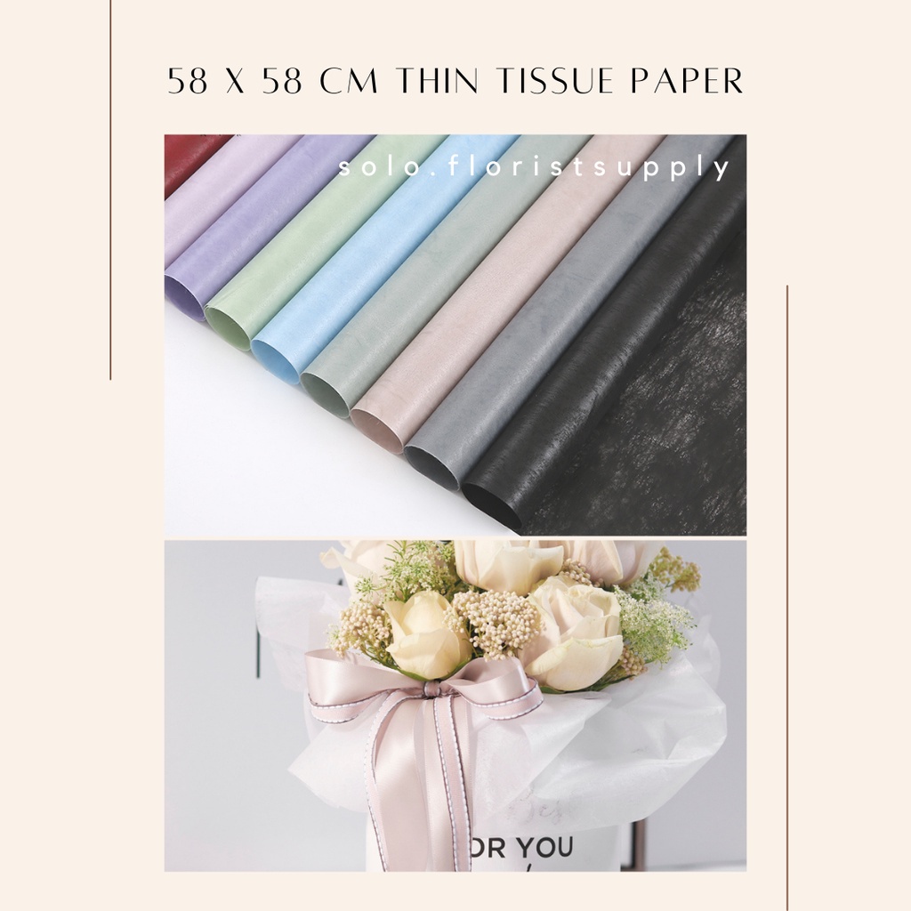 Ready 58X58CM THIN TISSUE PAPER FLOWER WRAPPING PREMIUM NONWOVEN NON