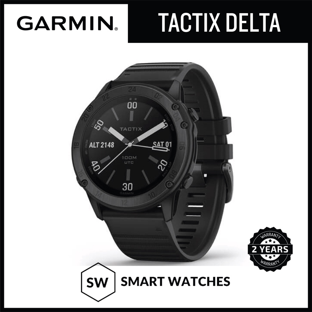 (CLEARANCE) Garmin Tactix Delta Sapphire Edition (Premium Tactical GPS Watch, Silicone Band