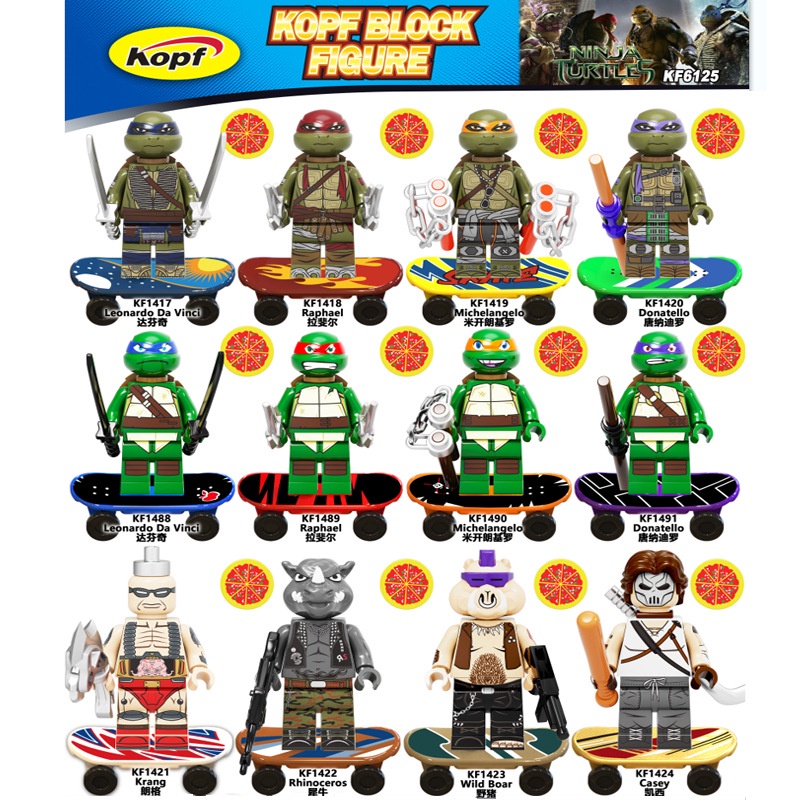Minifigures Teenage Mutant Ninja Turtles ed Building BlocksToys Series ...