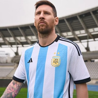 Player Version 3 Stars 2022 Argentina MESSI #10 Home Jersey With