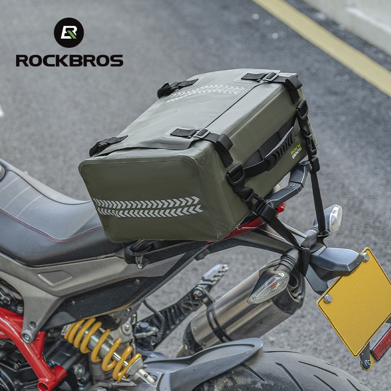 【my Delivery】rockbros Motorcycle Tail Bag Waterproof Multifunction Back