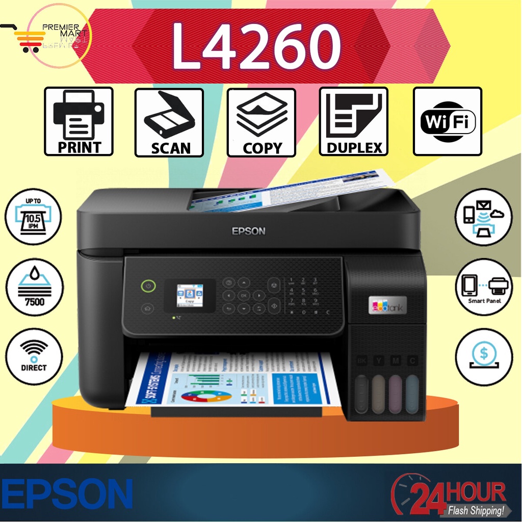Epson L4260 Copy , Scan .Print, WiFi, Double Side Printing AllinOne