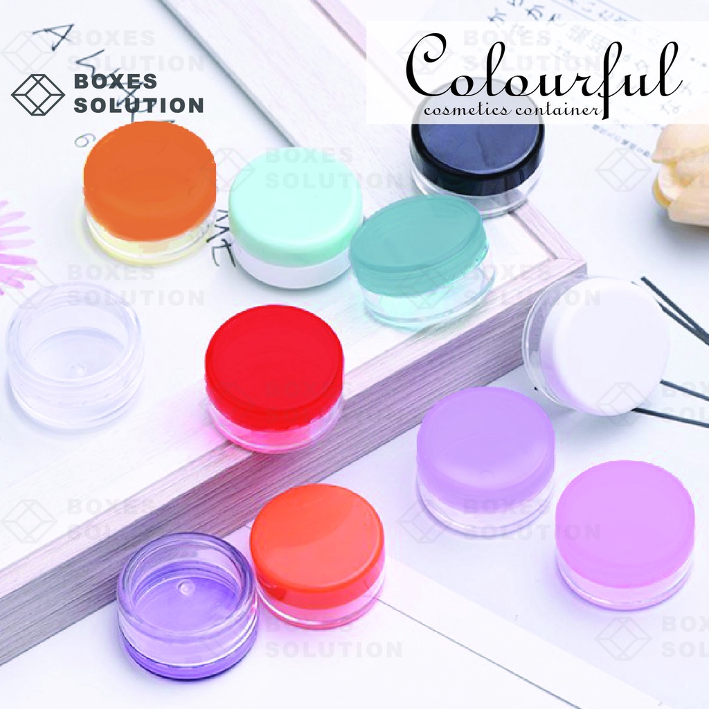 VBS READY STOCK #Round Cosmetic Jar Kosmetik Jar 3g 5g 10g Cosmetic ...