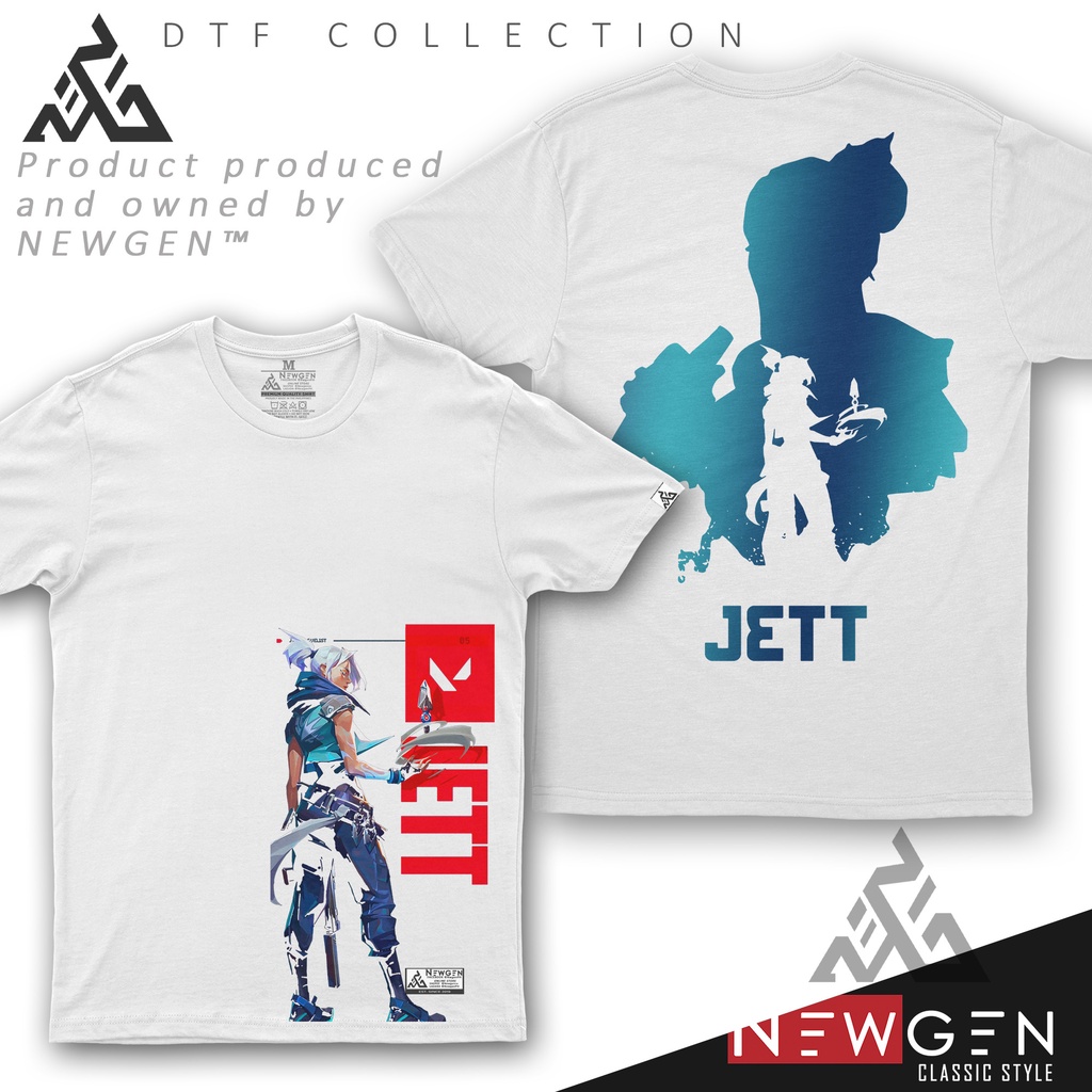 NEWGEN CLOTHING " Jett " Valorant Agent Pro Club Authentic