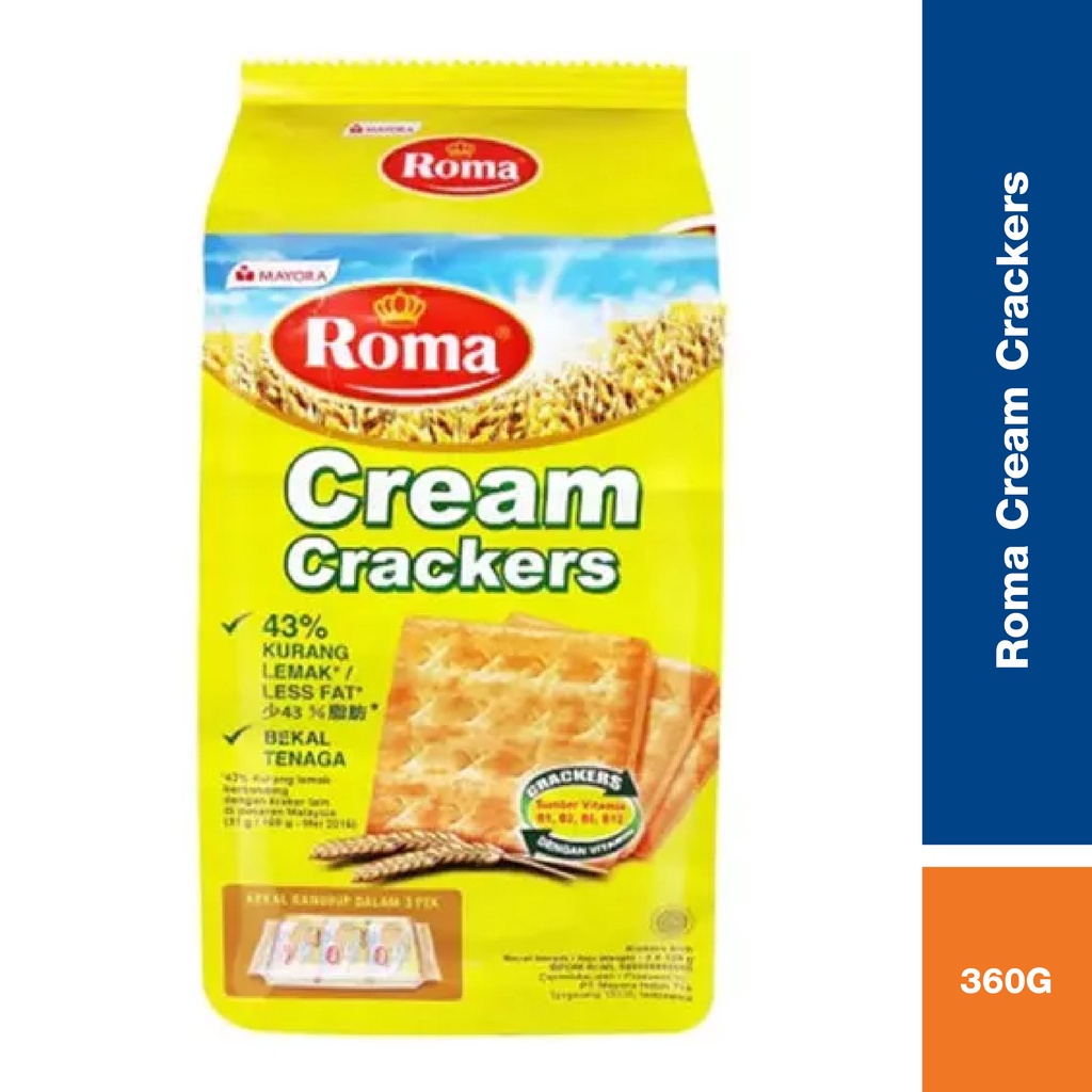 Roma Cream Crackers 360g (3's x 120g) | Shopee Malaysia