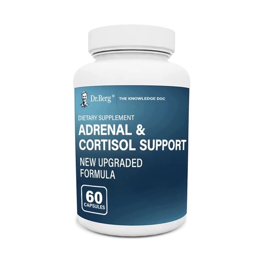 Dr Bergs Adrenal And Cortisol Support Supplement Natural Stress And Anxiety Relief Vegetarian 7887