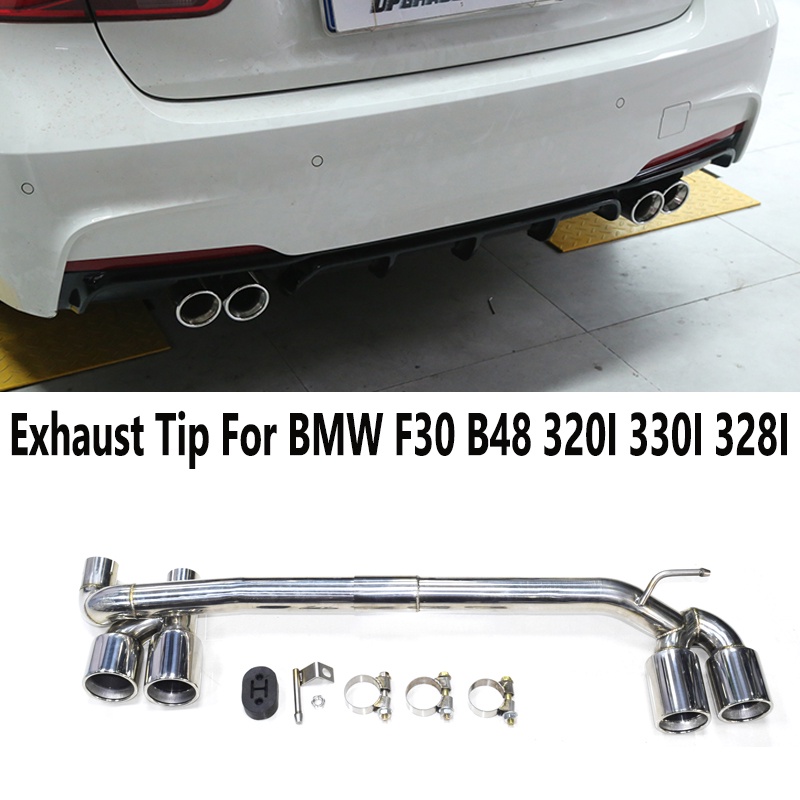 Exhaust Muffler Tip For B48 BMW F30 320i 328i 330i M sport Carbon Fiber ...