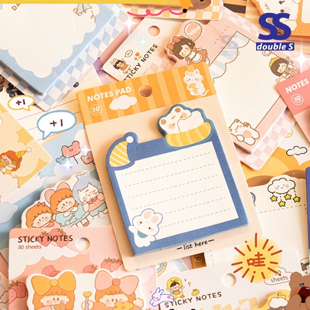 Sticky Notes Sweet Cute Variety Cartoon Random Design Types B | Shopee ...