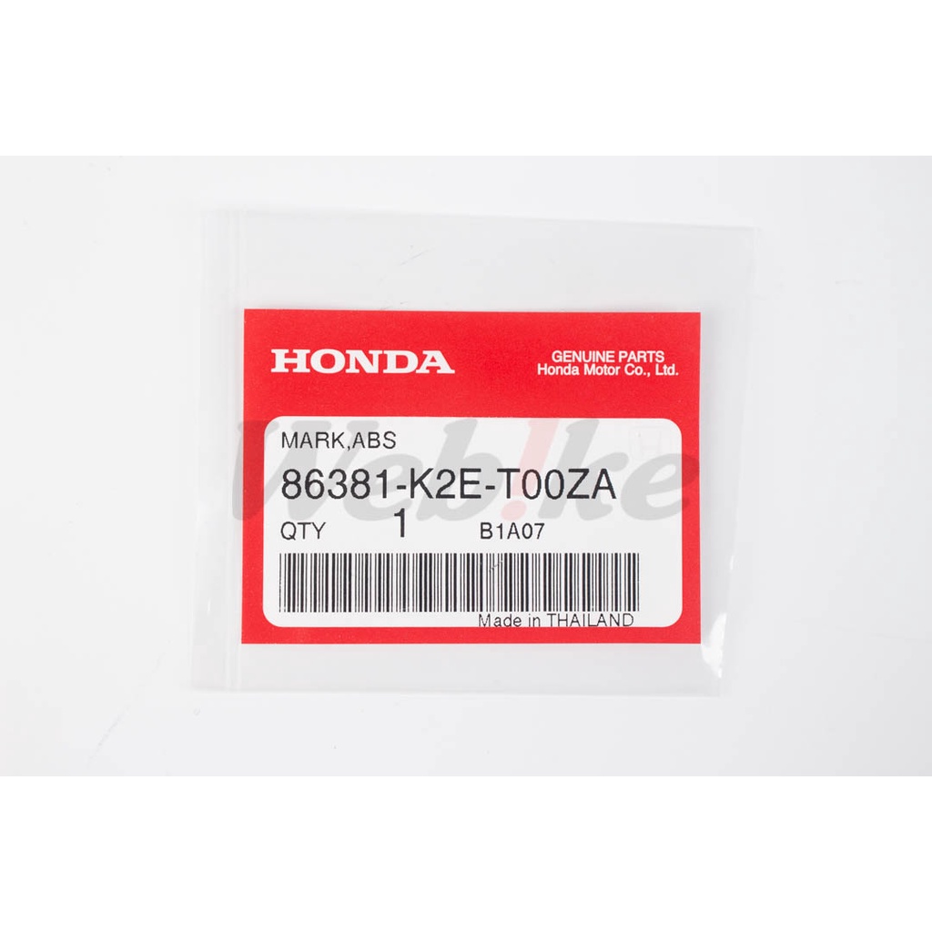 HONDA Thailand Parts ABS Sticker 86381-K2E-T00ZA | Shopee Malaysia