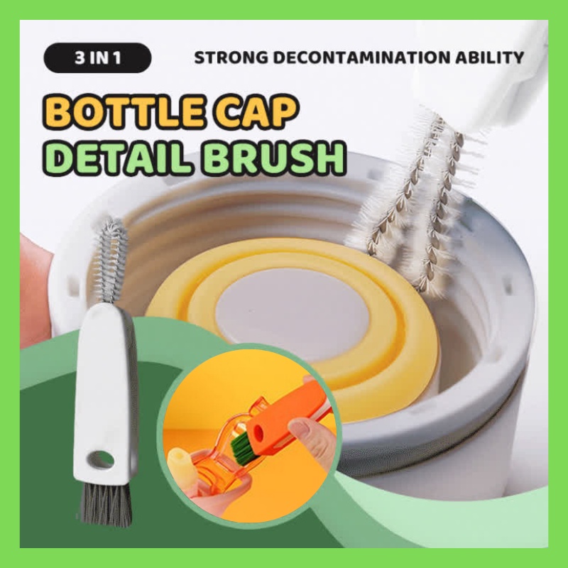 3 in 1 Mini Water Bottle Brush Berus Botol Susu Kitchen Cleaning Brush