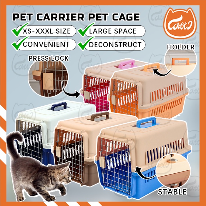 CATTO Pet Carrier Cat Cage Dog Cage Kucing Sangkar Anjing Sangkar ...