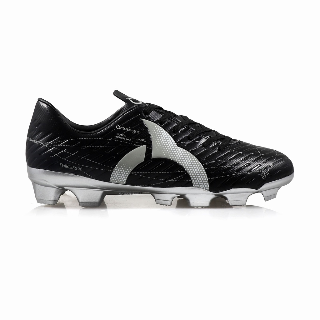 New!!! Forte Solstice Fg Black Silver Football Shoes Shopee Malaysia