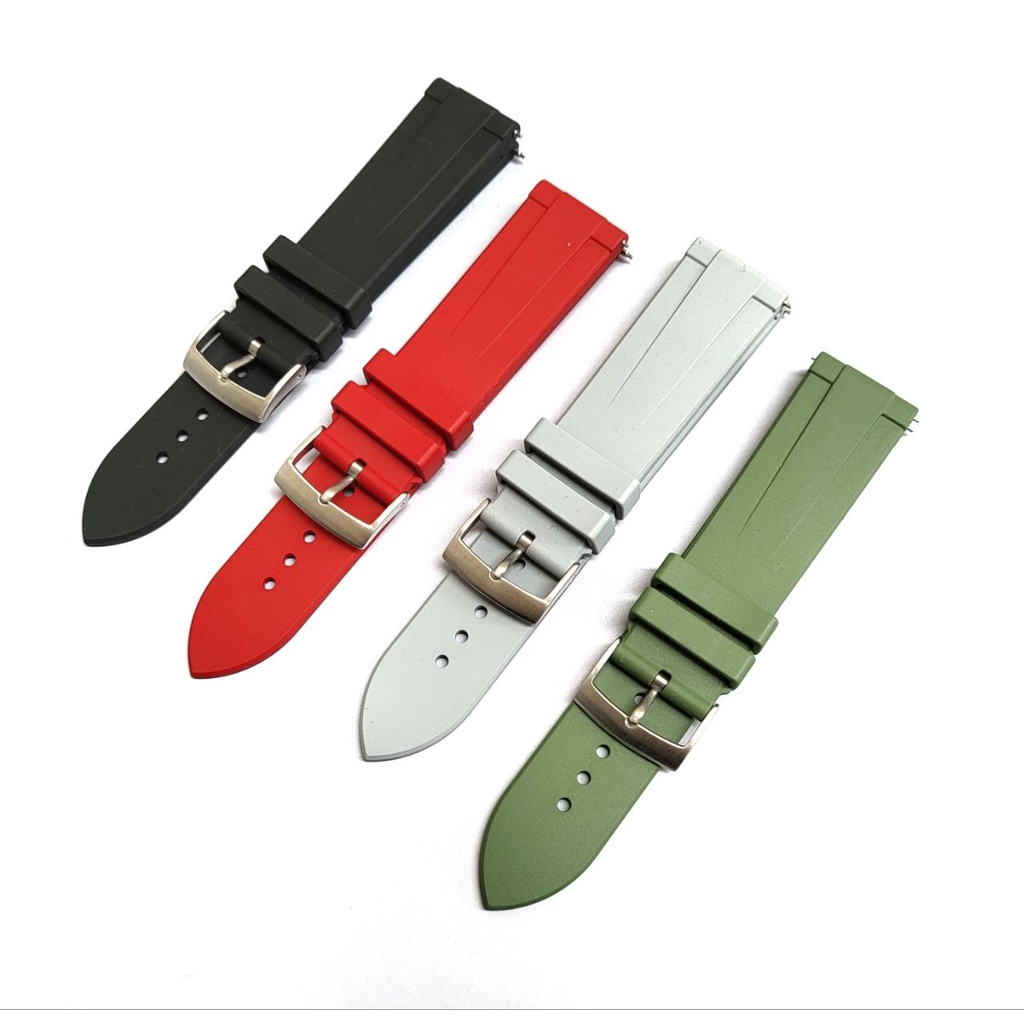 FKM Fluoro Rubber Watch Band Waterproof Replacement Premium Watch Strap