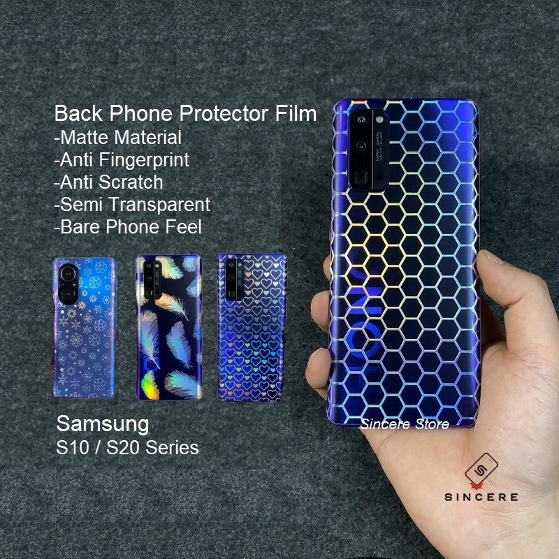 Back Skin Protector Film For Samsung Galaxy S10 Plus S10e S20 Ultra FE ...