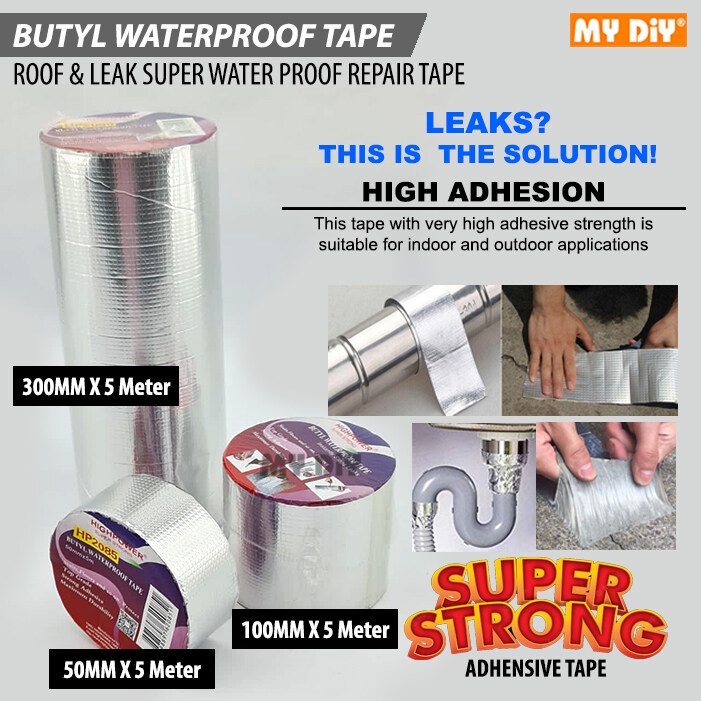 MYDIYHOMEDEPOT Water Proof Tape Anti Leak Proof Butyl Duct Pipe