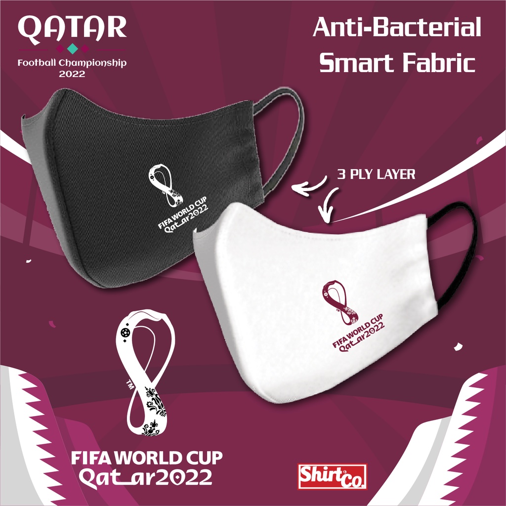 Facemask Fabric FIFA World Cup Qatar 2022 Football Champion Piala Dunia