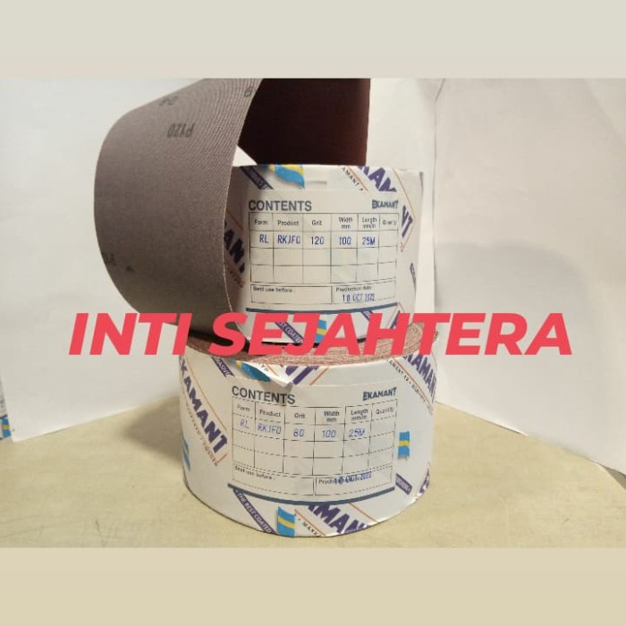 Ekamant Rkjfo Sandpaper Roll Fabric 4"(10cm)X 25meter Flexible Shopee