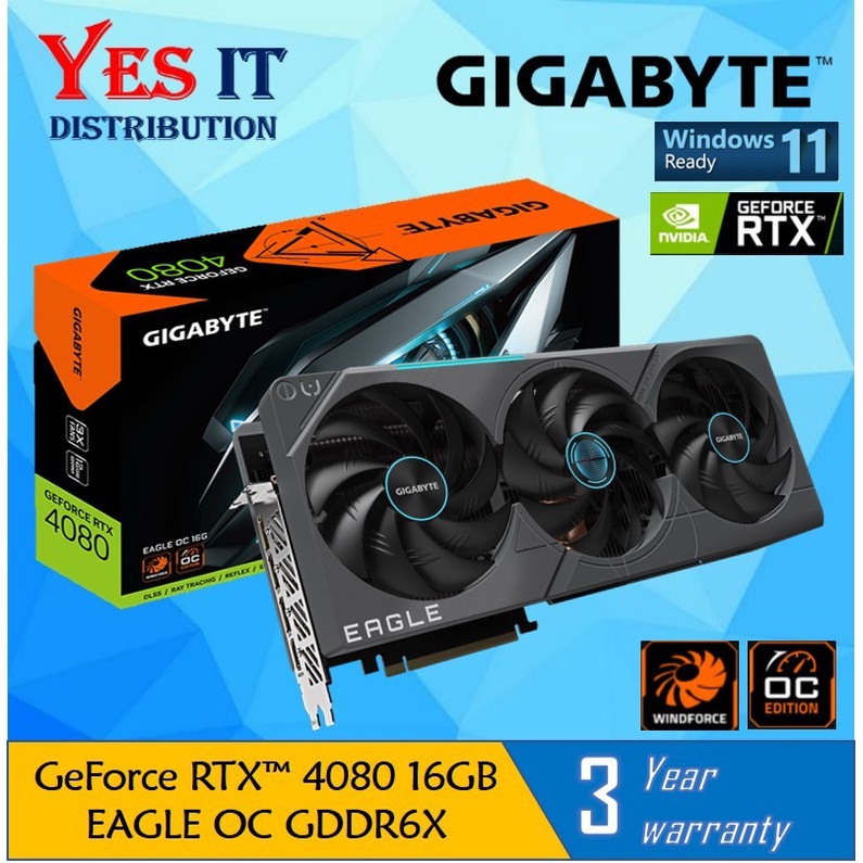 Gigabyte Geforce Rtx4080 Rtx 4080 16gb Eagle Oc Gddr6x Graphic Card Gv N4080eagle Oc 16gd 9519