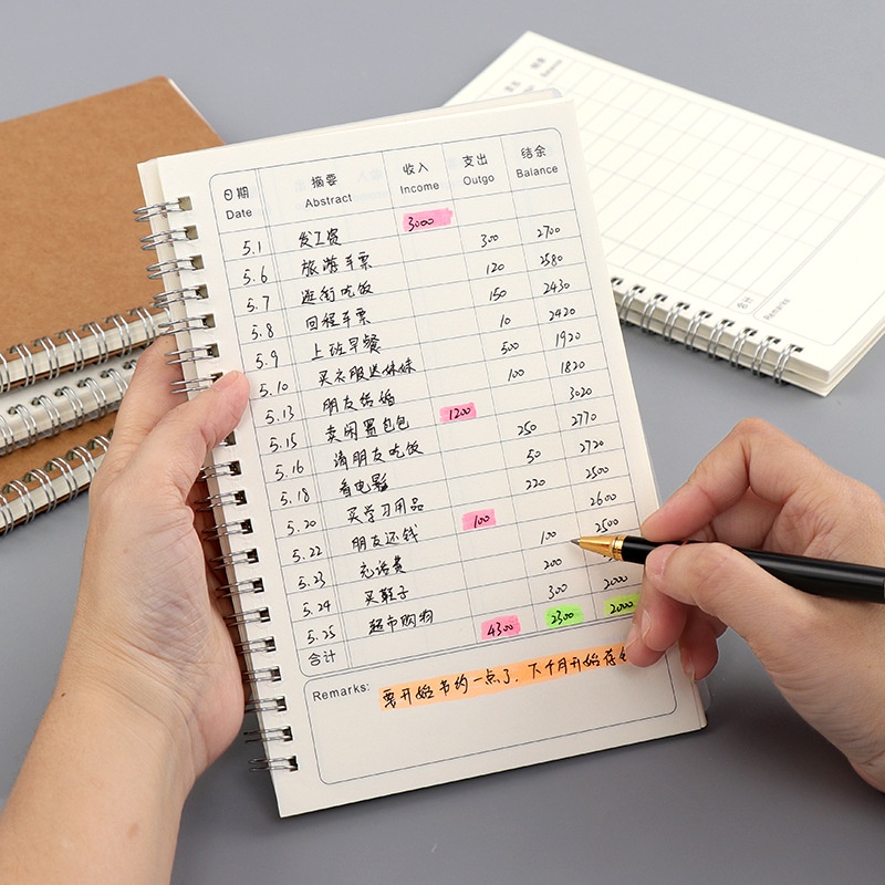 Bookkeeping note book/cash book diary account/daily flow account book ...