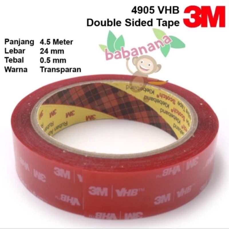 Double Tape 3M 4905 VHB Transparent double sided 4.5M x 24mm x 0.5mm ...