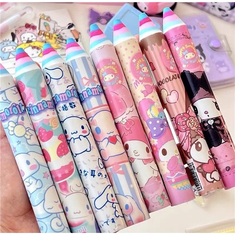 Funny and cute pencil-shaped strip eraser for primary and secondary ...