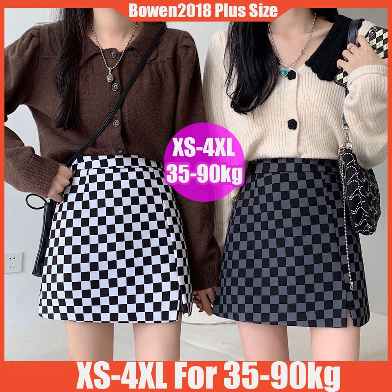 Black and white checkered hotsell skirt 5xl