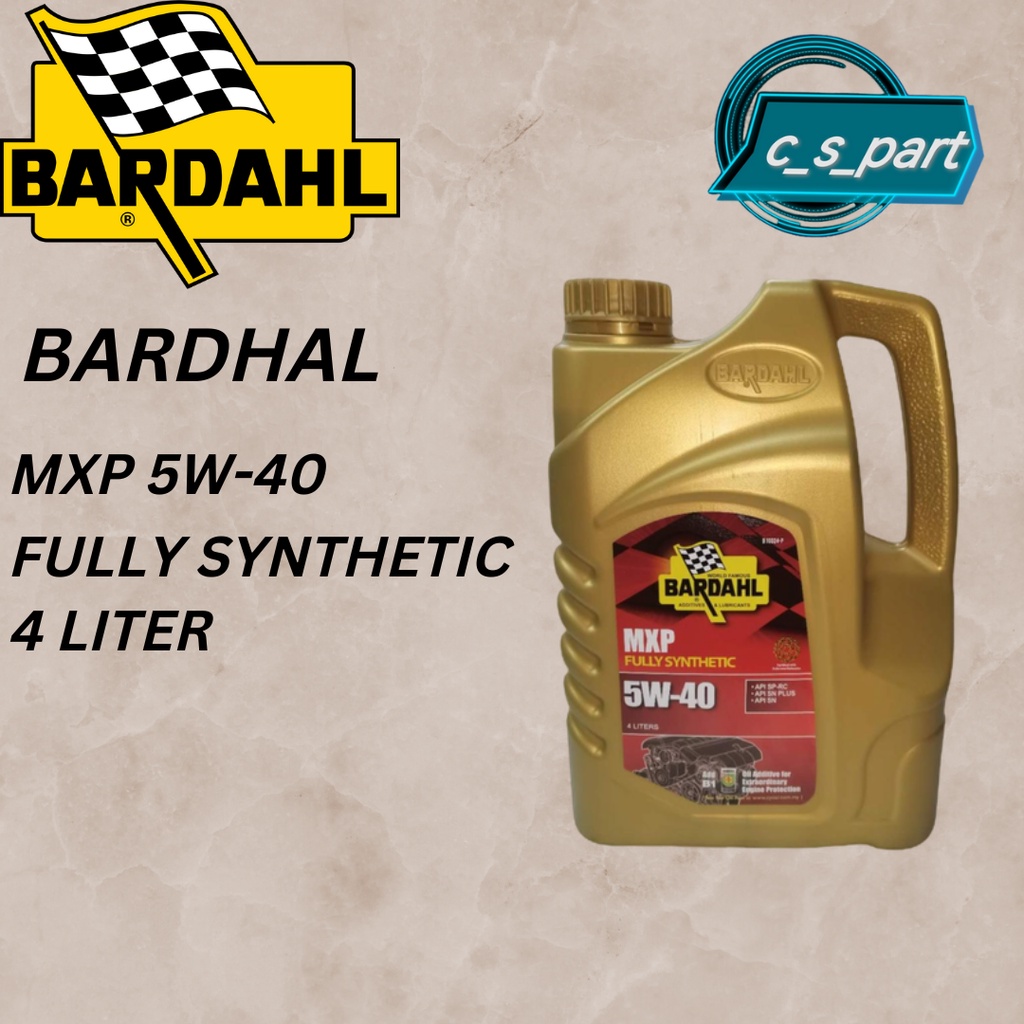BARDAHL MXP 5W40/5W-40 FULLY SYNTHETIC 4 LITER ENGINE OIL | Shopee Malaysia