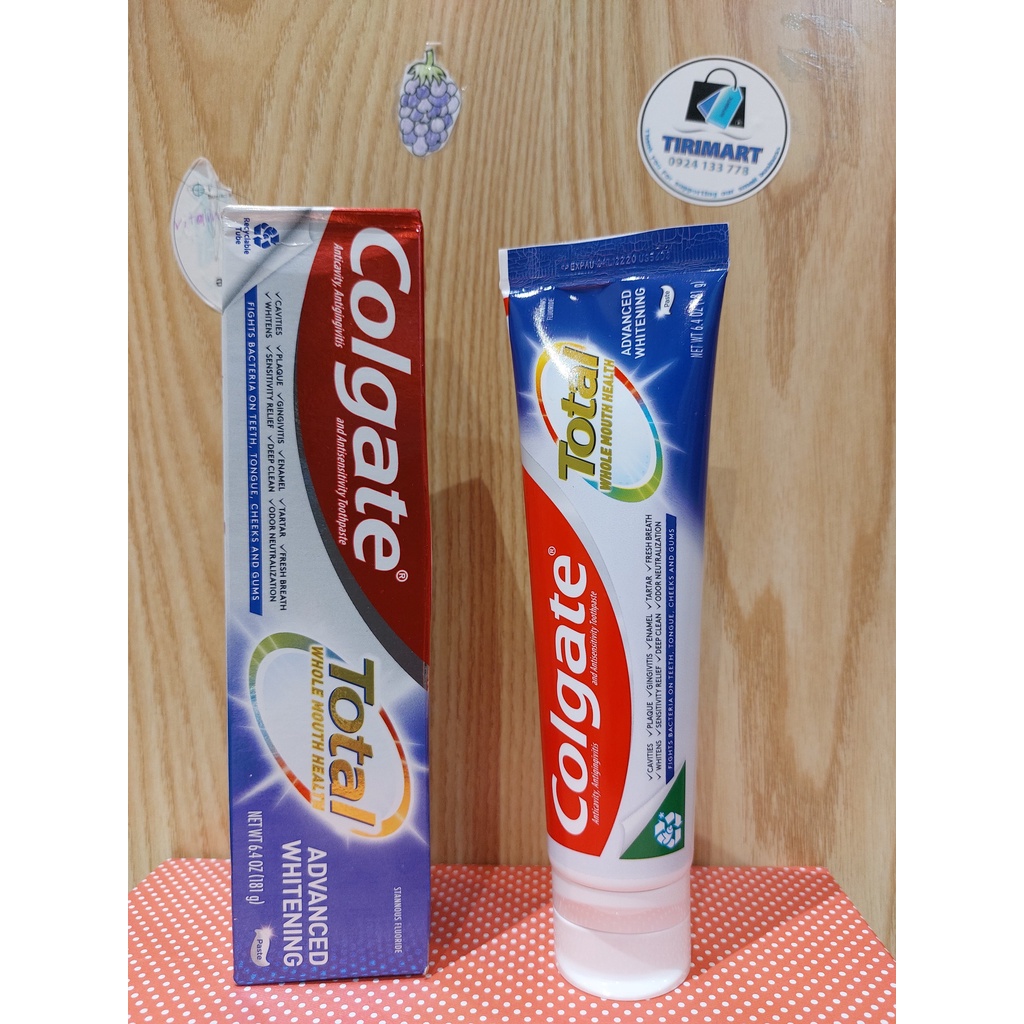 Kdr Colgate Total Advance Whitening 181g_White teeth, comprehensive ...