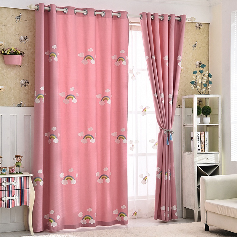 Cartoon Kids Room Rainbow Embroidery Blackout Curtain Sliding Door   Sg 11134201 22110 P41nrd5l1wjv3e