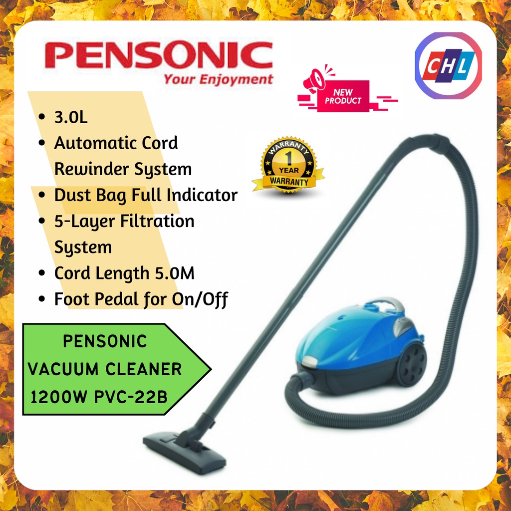 PENSONIC VACUUM CLEANER 1200W PVC22B PENSONIC WARRANTY MALAYSIA