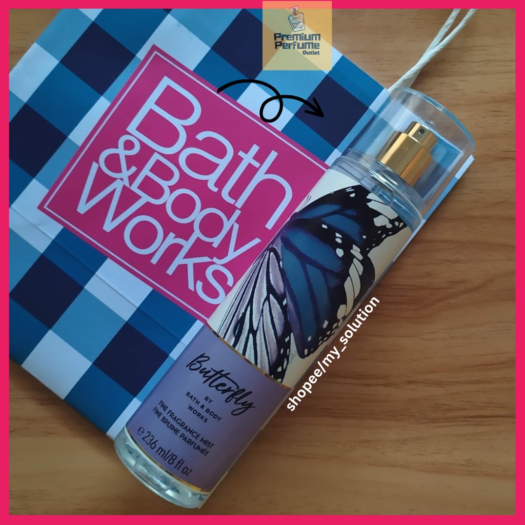 Butterfly Bath and Body Works Body Mist Perfume 236ml Minyak Wangi Bath