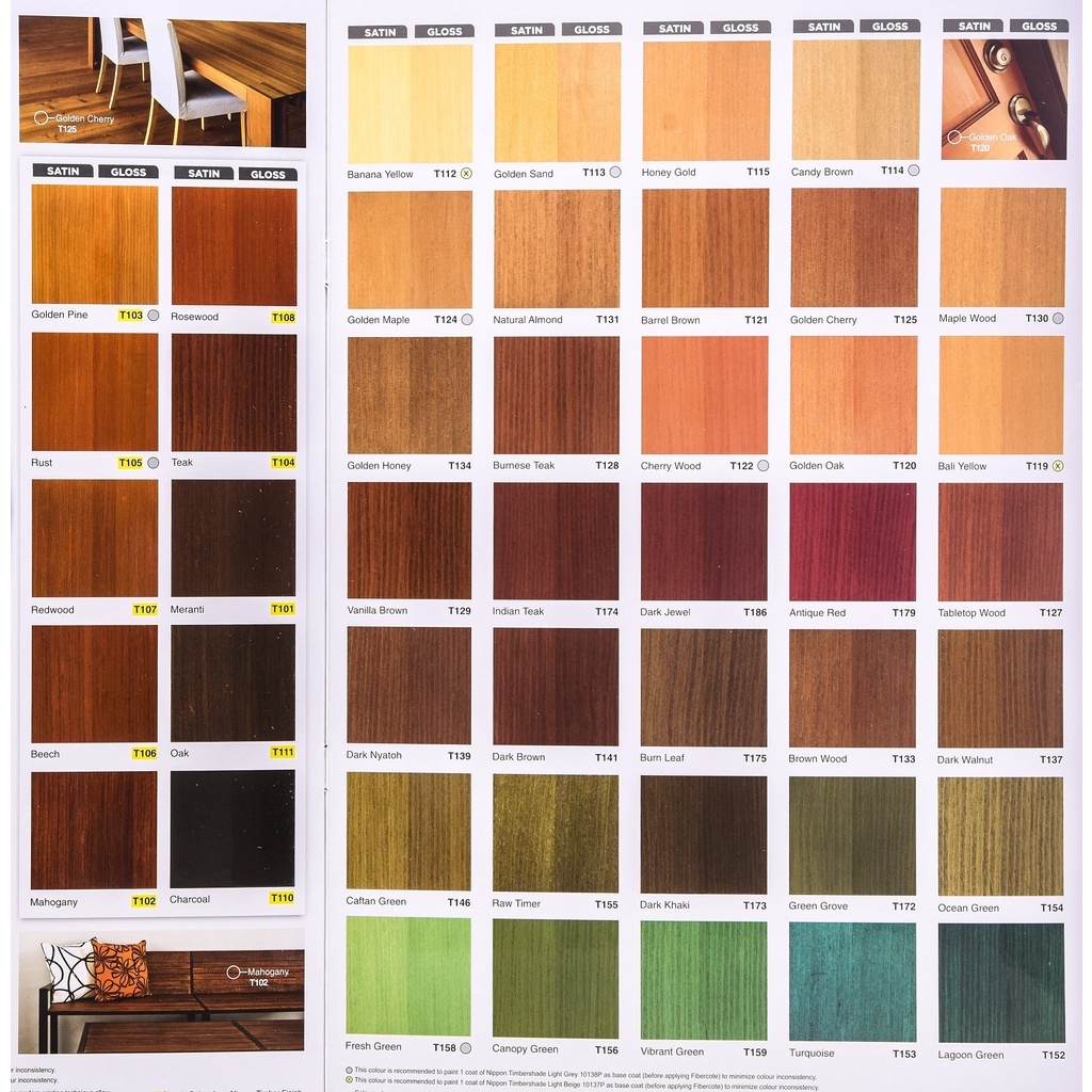 5L NIPPON PAINT Timber Finish Cat Kayu Wood Paint Door Paint Gloss ...