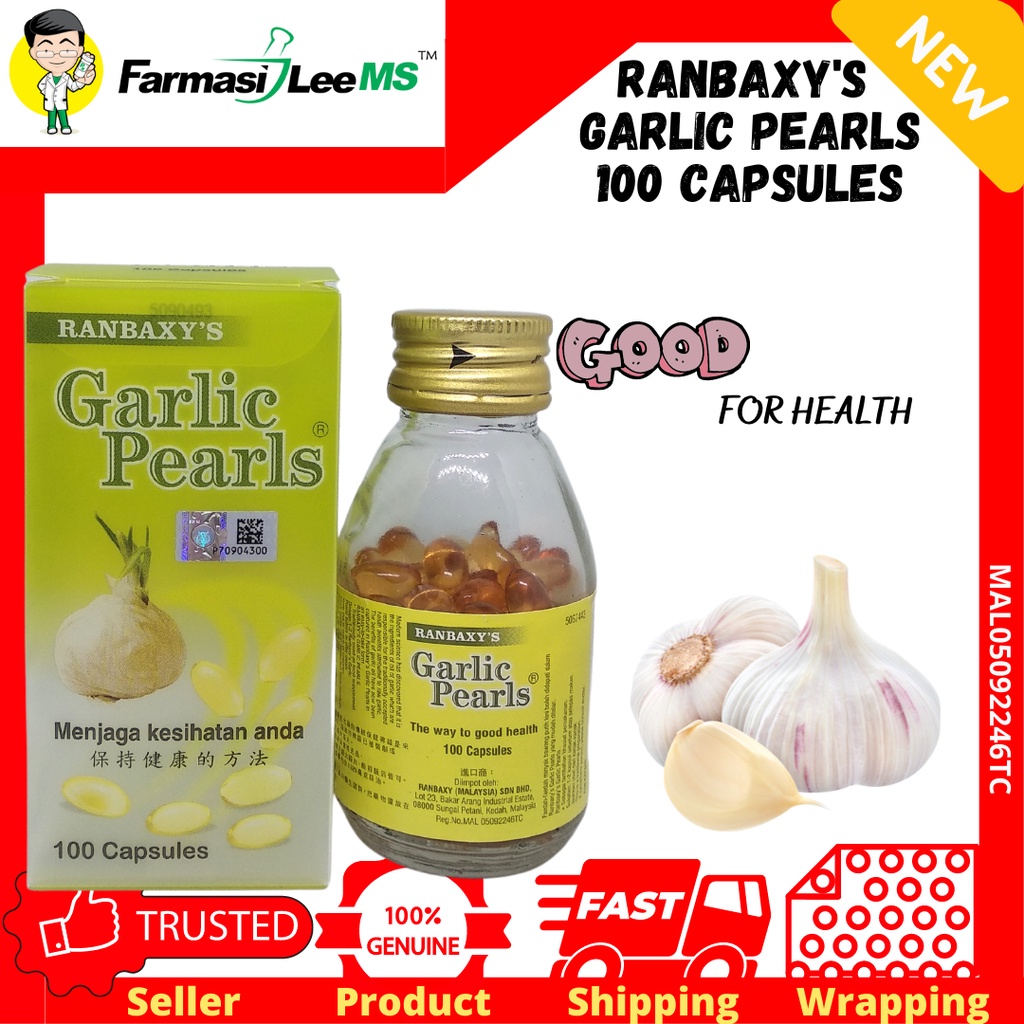 Ranbaxy Garlic Pearls 100 capsules (Exp 11/2024) Shopee Malaysia