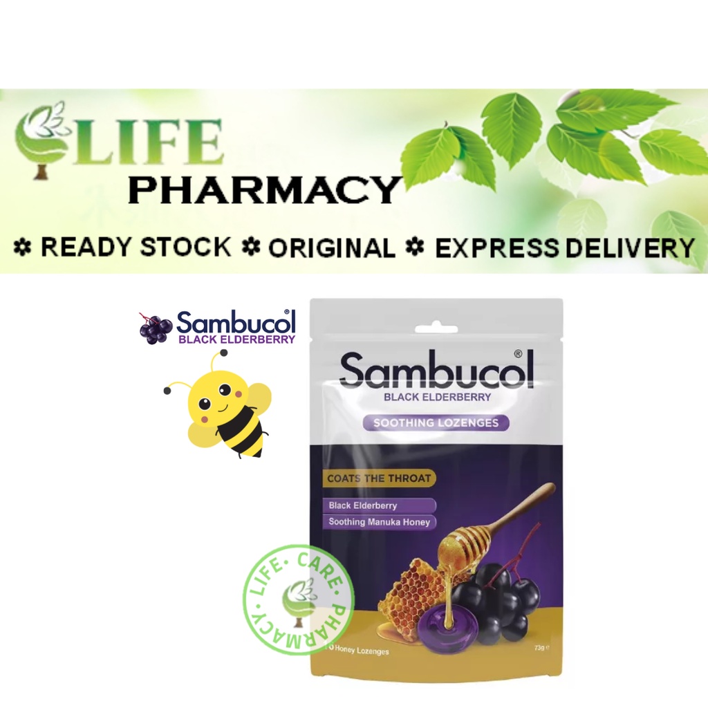 Sambucol Soothing Candy (Black Elderberry & Manuka Honey) | Shopee Malaysia