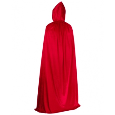 MSIA Ready Stock/ Halloween Cape 1.6M Hooded Red Robe Cloak Adults ...