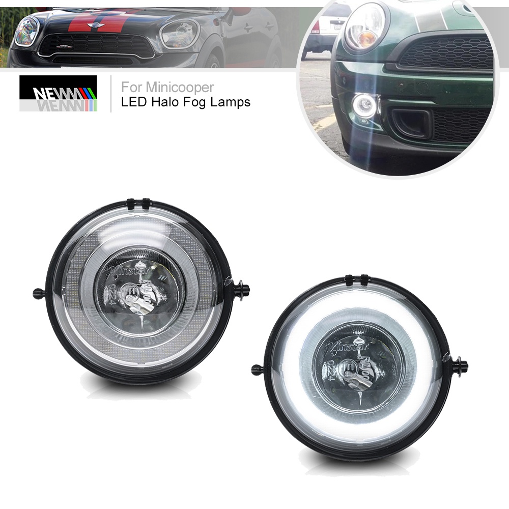 2Pcs For Mini Cooper R55 R56 R57 R58 R59 R60 Led Car Front DRL Halo