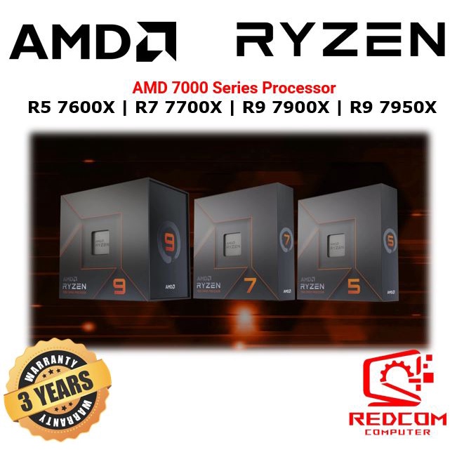 AMD Ryzen 7000 Series Desktop Processor | R5 7600X | R7 7700X | R9 ...