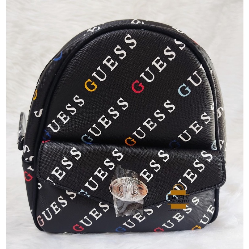 Twoway Guess Willie Logo Backpack/Sling bag Black Shopee Malaysia