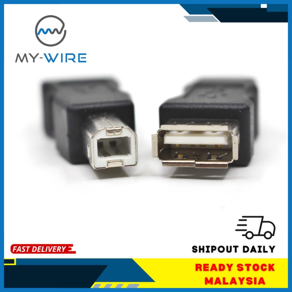 USB (F) to Type B Printer Adapter Connector Shopee Malaysia