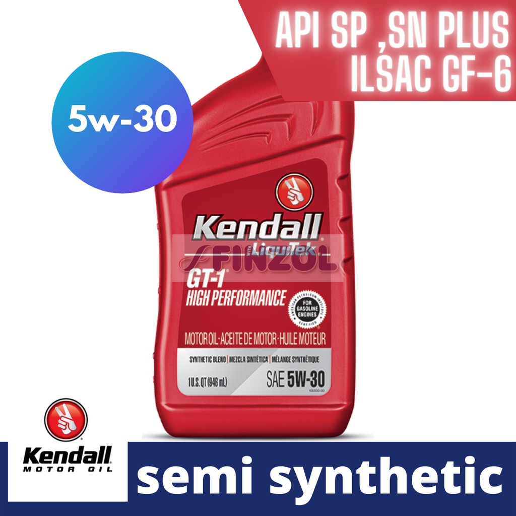 Kendall GT-1 HP Synthetic Blend 0W-20