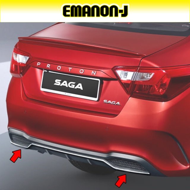 Proton Saga 2019 - 2022 Saga VVT Rear Bumper Garnish Stainless Steel ...