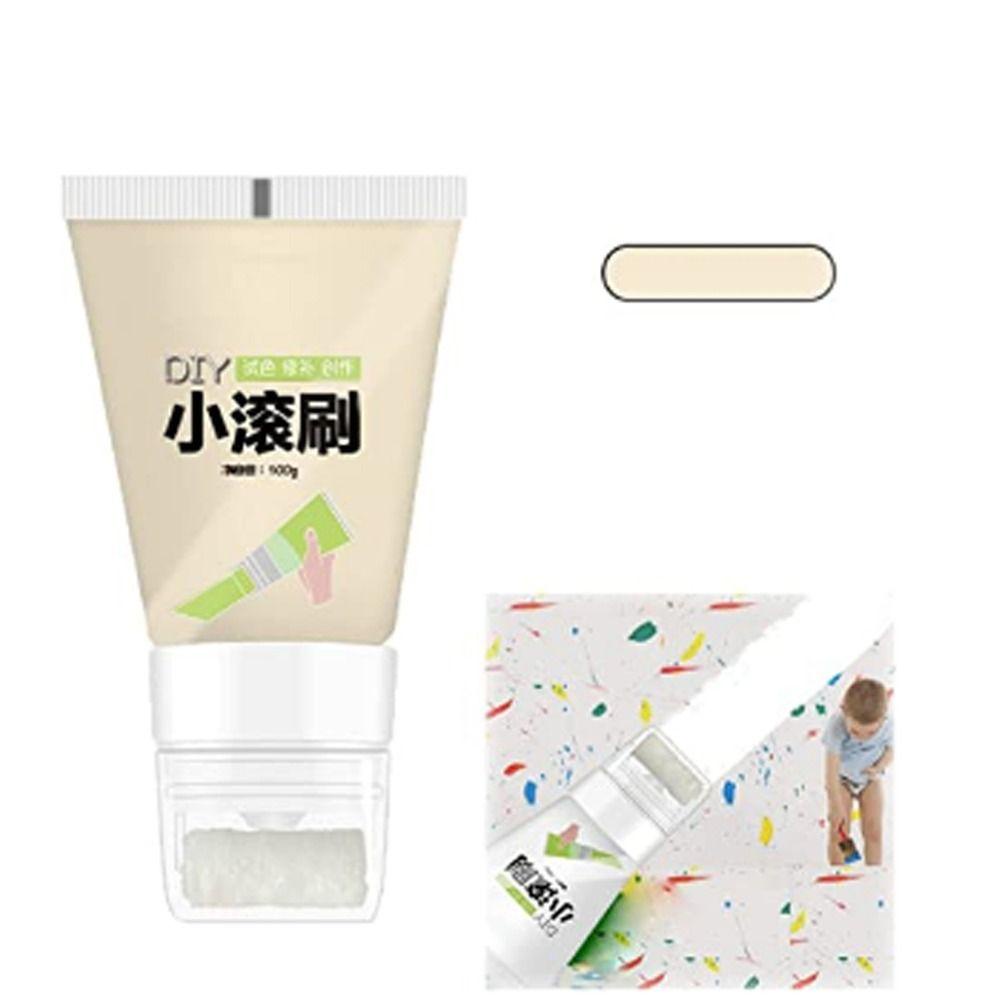 ORIENTLIIY Small Rolling Brush Wall Latex Paint White Color DIY