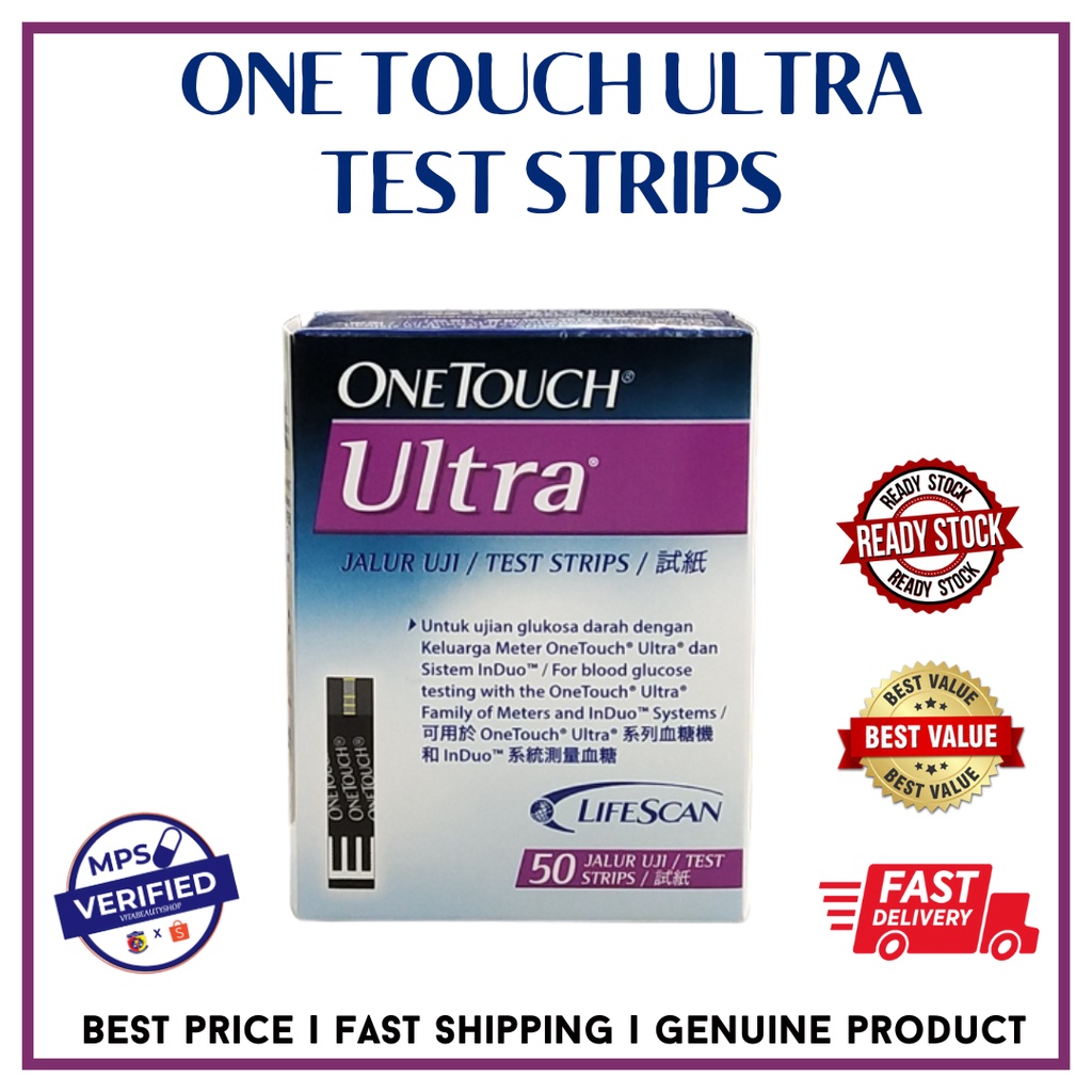 One Touch Ultra Glucose Test Strips [EXP 10/25] Shopee Malaysia